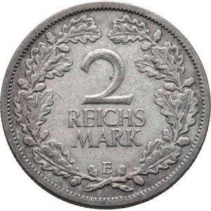Německo - Výmarská republika, 1918 - 1933, 2 Marka 1926 E, KM.45 (Ag500), 10.081g, dr.hr.,