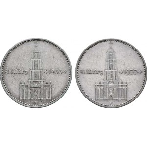 Německo - 3.říše, 1933 - 1945, 2 Marka 1934 A - kostel s datem, KM.81 (Ag625),