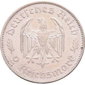 Německo - 3.říše, 1933 - 1945, 2 Marka 1934 F - Schiller, KM.84 (Ag625), 7.969g,