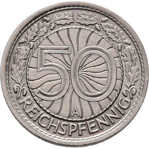 Německo - 3.říše, 1933 - 1945, 50 Fenik 1936 A, KM.49 (Ni), 3.461g, nep.hr.,
