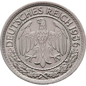 Německo - 3.říše, 1933 - 1945, 50 Fenik 1936 A, KM.49 (Ni), 3.461g, nep.hr.,