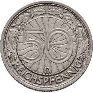 Německo - 3.říše, 1933 - 1945, 50 Fenik 1936 D, KM.49 (Ni), 3.516g, nep.hr.,