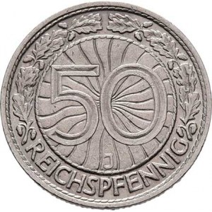 Německo - 3.říše, 1933 - 1945, 50 Fenik 1936 J, KM.49 (Ni), 3.508g, dr.hr.,