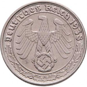 Německo - 3.říše, 1933 - 1945, 50 Fenik 1938 A (Ni), KM.95, 3.490g, nep.hr.,