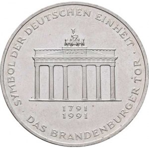 Německo - BRD, 1949 -, 10 Marka 1991 A - Braniborská brána, KM.177 (Ag625),