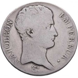 Francie, Napoleon I. - císař, 1804 - 1814, 1815, 5 Frank, rok 13 (= 1805) A, KM.662.1, 24.419g,