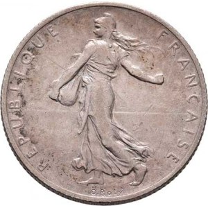 Francie, III.republika, 1871 - 1940, 2 Frank 1910 bz, Paříž, KM.845.1 (Ag835), 9.951g,