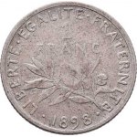 Francie, III.republika, 1871 - 1940, 2 Frank 1910 bz, Paříž, KM.845.1 (Ag835), 9.951g,