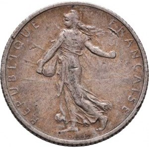 Francie, III.republika, 1871 - 1940, Frank 1918 bz, Paříž, KM.844.1 (Ag835), 4.960g,