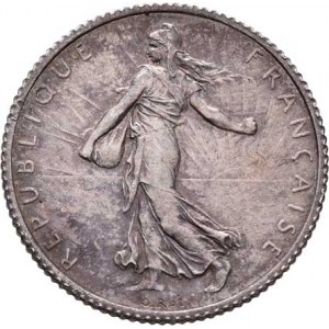 Francie, III.republika, 1871 - 1940, Frank 1919 bz, Paříž, KM.844.1 (Ag835), 4.972g,