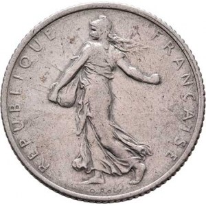 Francie, III.republika, 1871 - 1940, Frank 1920 bz, Paříž, KM.844.1 (Ag835), 4.981g,