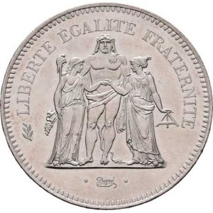 Francie, V.republika, 1959 -, 50 Frank 1976, KM.941.1 (Ag900), 30.126g, nep.rysky