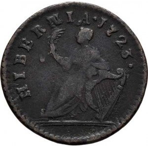 Irsko, George I., 1714 - 1727, Farthing 1723, KM.119 (Cu), 3.853g, dr.hr., dr.úhoz,