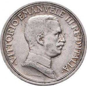 Itálie, Viktor Emanuel III., 1900 - 1946, 2 Lira 1914 R, Řím, KM.55 (Ag835), 9.998g, dr.hr.,