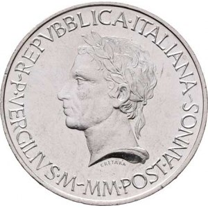 Itálie, republika, 1946 -, 500 Lira 1981 R - 2000 let úmrtí P.Vergilia, KM.110