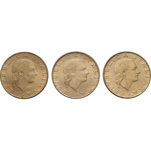 Itálie, republika, 1946 -, 200 Lira 1992 R, 1993 R, 1994 R, KM.151,155,164