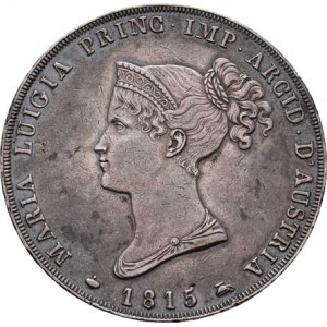 Itálie - Parma, Marie Luisa, 1815 - 1847, 5 Lira 1815, Cr.30 (Ag900, pouze 93.000 ks), 24.949g,
