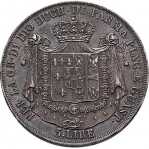 Itálie - Parma, Marie Luisa, 1815 - 1847, 5 Lira 1815, Cr.30 (Ag900, pouze 93.000 ks), 24.949g,