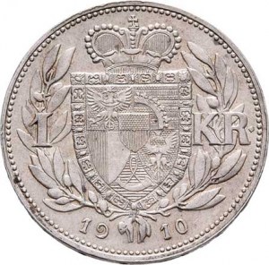 Liechtenstein, Johann II., 1858 - 1929, Koruna 1910, Y.2 (Ag835, pouze 50.000 ks), 5.028g,