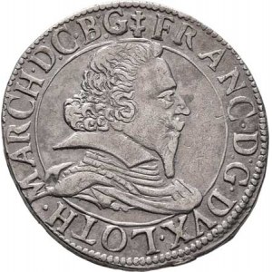 Lotrinsko, Franz II., 1625 - 1632, Teston 1629, minc. Badenweiler, KM.35, 8.516g,