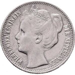 Nizozemí, Wilhelmina, 1890 - 1948, 1/2 Gulden 1898, KM.121.1 (Ag945), 4.971g, nep.hr.,