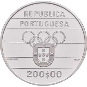 Portugalsko, republika, 1910 -, 200 Escudo 1992 - LOH Barcelona - běžec, KM.662a