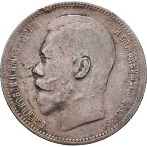 Rusko, Mikuláš II., 1894 - 1917, Rubl 1896 AG, Petrohrad, Y.59.3 (Ag900), 19.696g,