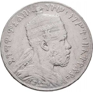 Etiopie, Menelik II., 1889 - 1913, Birr, EE.1889 (= 1897) A, Paříž, KM.5 (Ag835),