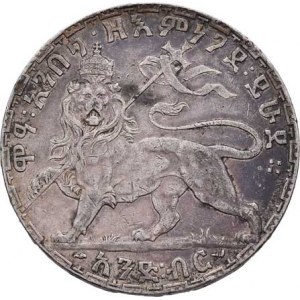Etiopie, Menelik II., 1889 - 1913, Birr, EE.1895 (= 1903) A, Paříž, KM.19 (Ag835),