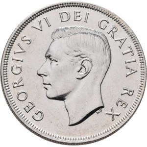 Kanada, George VI., 1936 - 1952, Dolar 1949 - Newfoundland, KM.37 (Ag800), 23.305g,