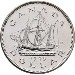 Kanada, George VI., 1936 - 1952, Dolar 1949 - Newfoundland, KM.37 (Ag800), 23.305g,