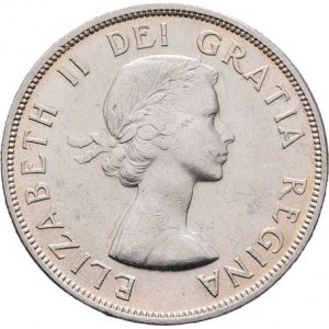 Kanada, Elizabeth II., 1952 -, Dolar 1957 - kanoe, KM.54 (Ag800), 23.169g, dr.hr.,
