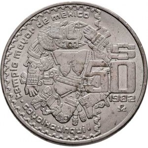 Mexiko, republika, 1867 -, 50 Pesos 1982 Mo, KM.490 (CuNi), 19.867g, skvrnky,