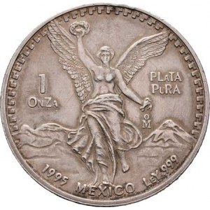 Mexiko, republika, 1867 -, 1 Unce 1995 Mo, Mexiko, KM.494.4 (Ag999), 30.989g,