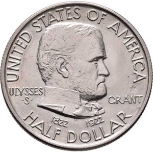 USA, 1/2 Dolar 1922 S - Grant - se značkou *, KM.151.2
