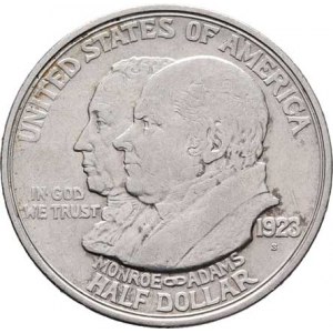 USA, 1/2 Dolar 1923 S - Monroe Doctrine, KM.153, 12.480g,
