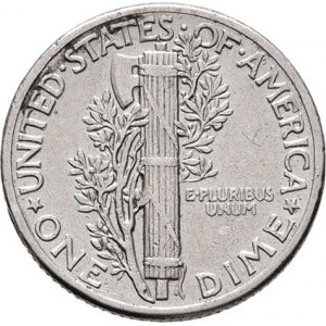 USA, Dime (10 Cent) 1941 - Merkur, KM.140 (Ag900), 2.477g,