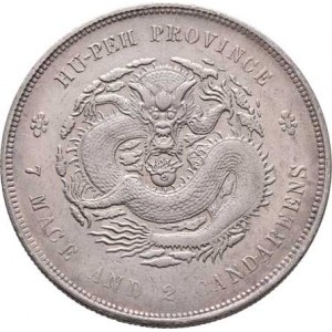Čína - provincie Hupeh, Dolar b.l. (1908-1911), Y.131, 26.755g, nep.nedor.,