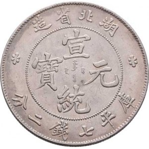 Čína - provincie Hupeh, Dolar b.l. (1908-1911), Y.131, 26.755g, nep.nedor.,
