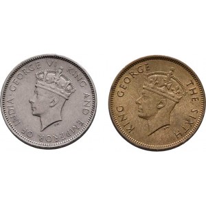 Hong Kong, George VI., 1936 - 1952, 10 Cent 1937, 1949, KM.21 (Ni), KM.25 (mosaz),