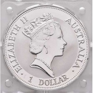 Austrálie, Elizabeth II., 1952 -, Dolar 1992 - kokabura - inverzní Proof, KM.164