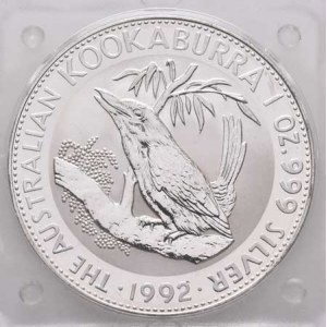 Austrálie, Elizabeth II., 1952 -, Dolar 1992 - kokabura - inverzní Proof, KM.164