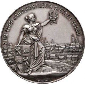 Jihlava, Schwerdtner - medaile na 1100 let města 1899 - žena