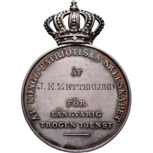Švédsko, Gustav V. - záslužná medaile b.l. (puncována 1936) -