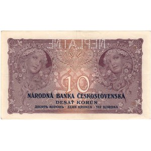 Československo - bankovky Národ. banky Československé, 10 Koruna 1927, série B022, BHK.22d, He.22b.
