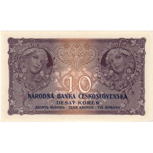 Československo - bankovky Národ. banky Československé, 10 Koruna 1927, série N095, BHK.22e, He.22b