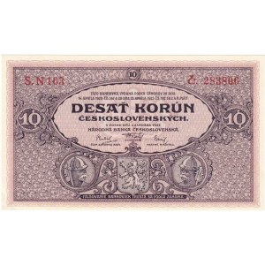 Československo - bankovky Národ. banky Československé, 10 Koruna 1927, série N163, BHK.22e, He.22b