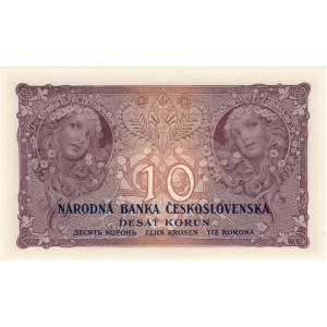 Československo - bankovky Národ. banky Československé, 10 Koruna 1927, série N163, BHK.22e, He.22b