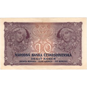 Československo - bankovky Národ. banky Československé, 10 Koruna 1927, série N182, BHK.22e, He.22b