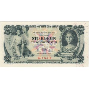 Československo - bankovky Národ. banky Československé, 100 Koruna 1931, série Ya, BHK.25b, He.25b1.